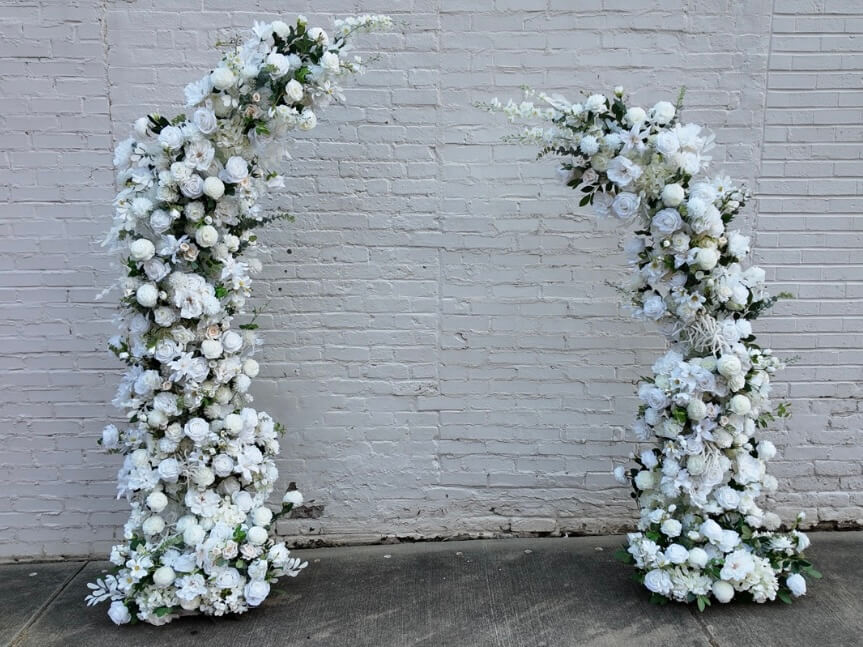 Pearl Arch floral ceremony backdrop